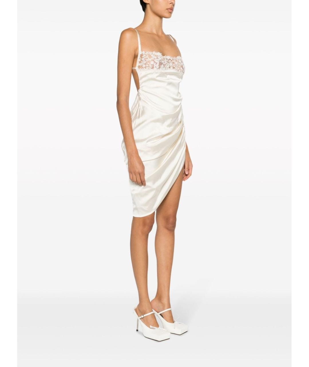 JACQUEMUS Бежевое хлопковое повседневное платье, фото 5