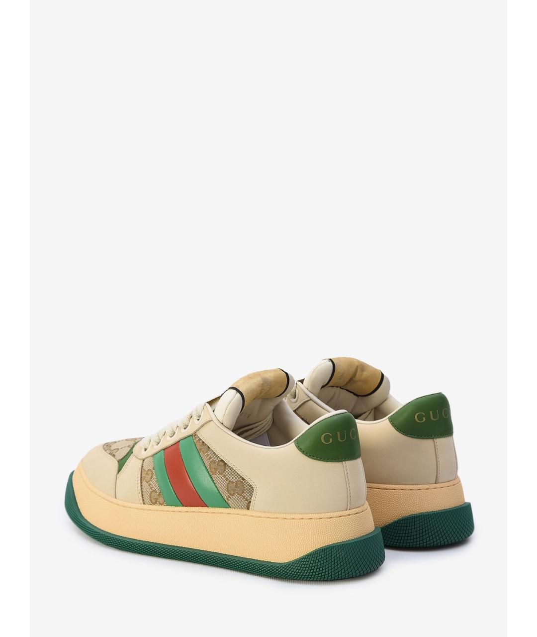GUCCI Мульти кожаные низкие кроссовки / кеды, фото 3