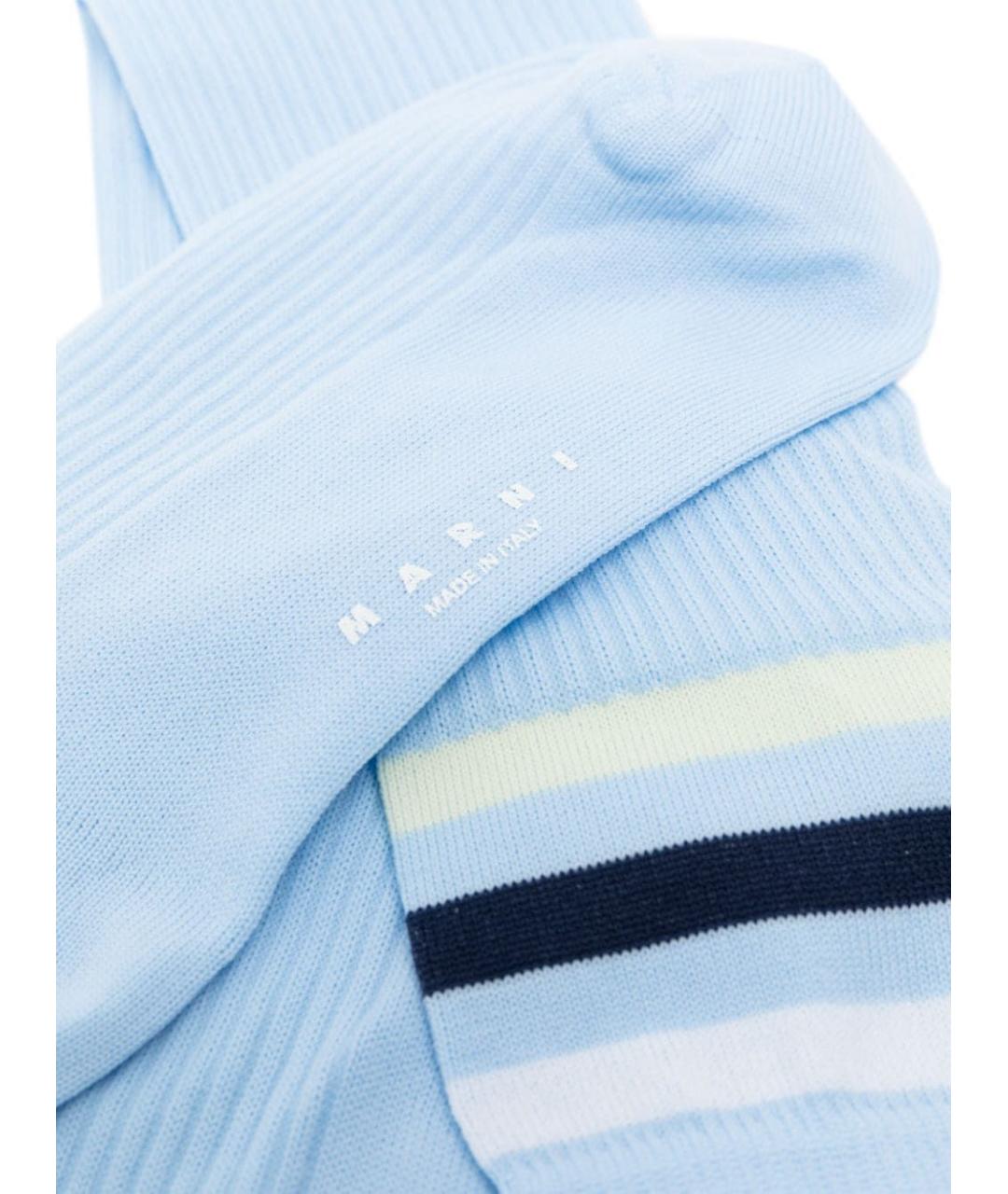 MARNI Голубые носки, чулки и колготы, фото 2