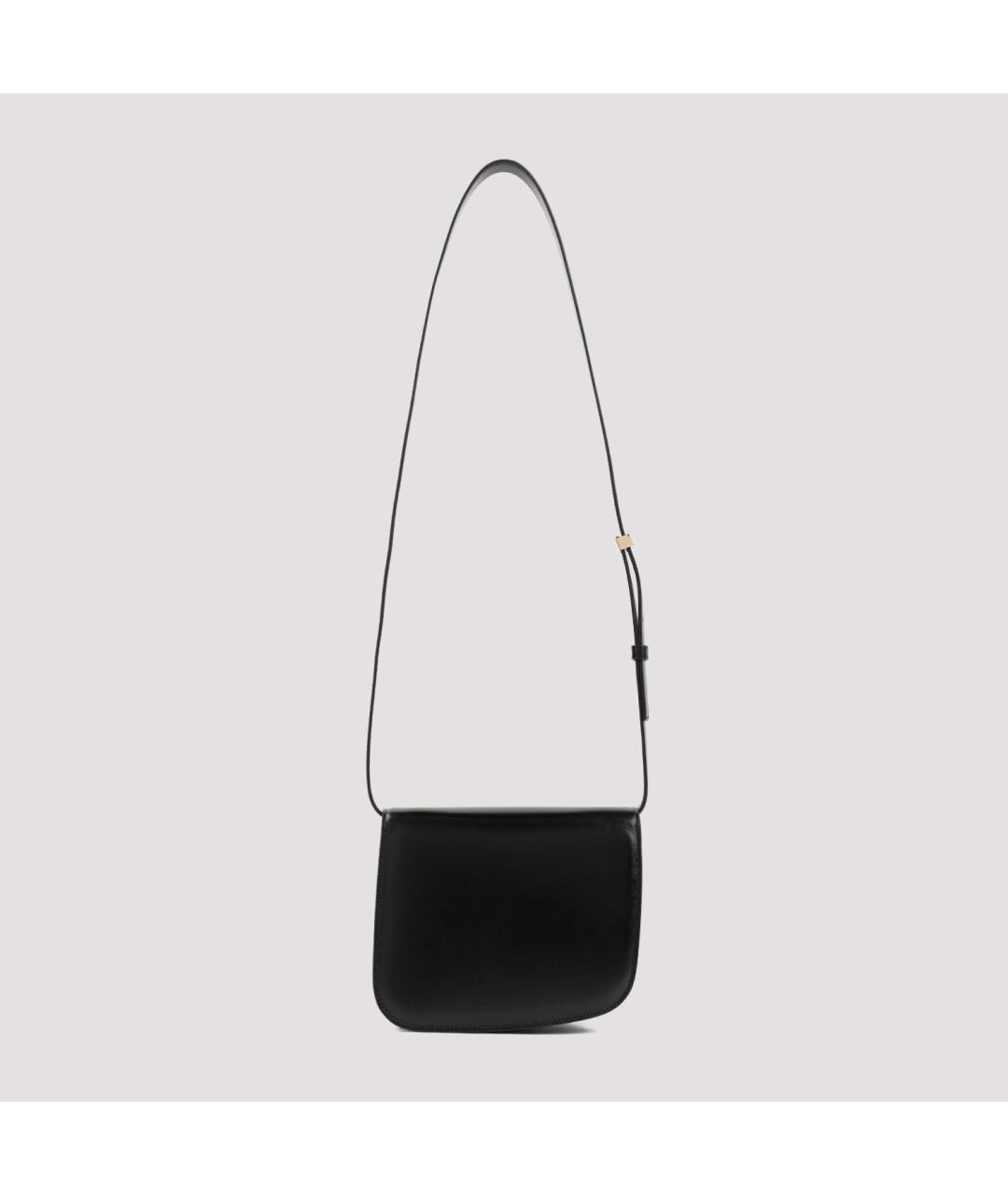 FERRAGAMO Черная кожаная сумка через плечо, фото 3