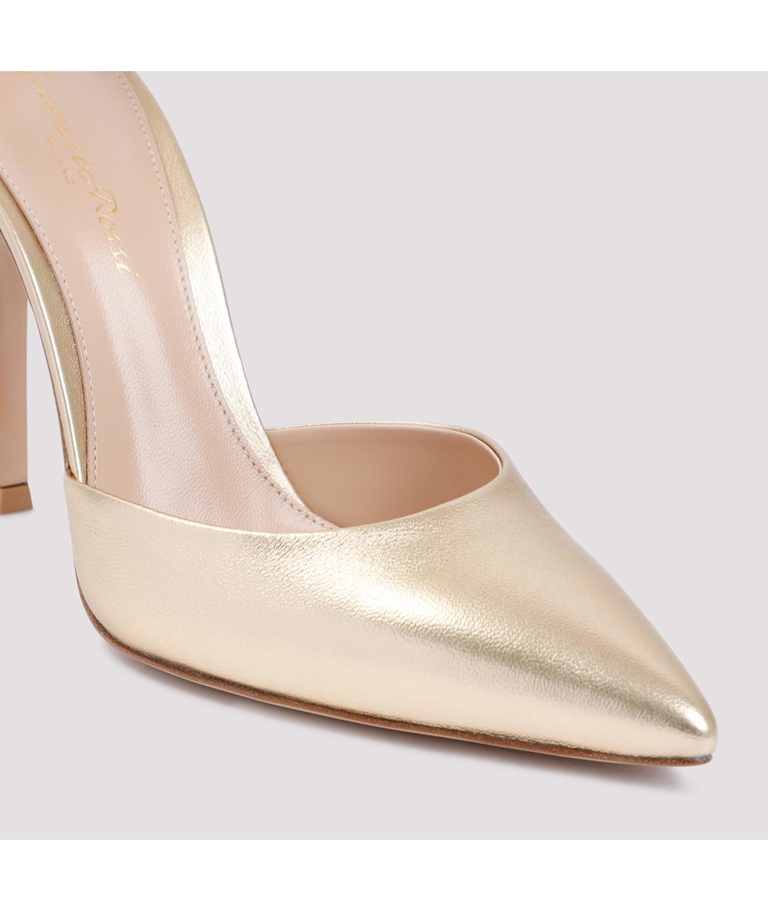 GIANVITO ROSSI Золотые туфли, фото 5
