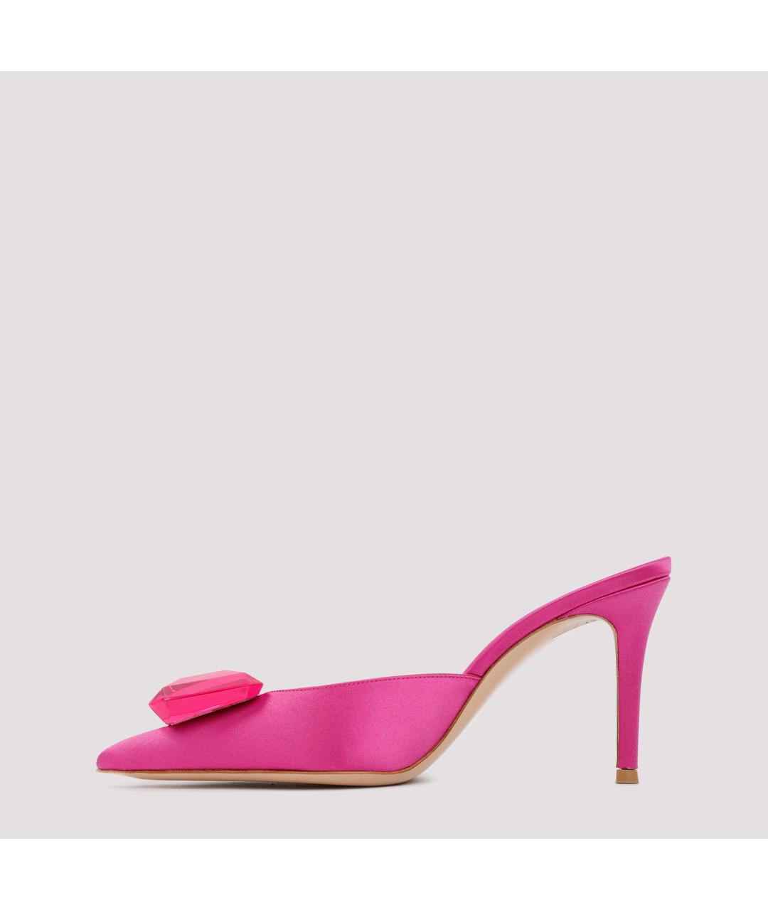 GIANVITO ROSSI Фуксия текстильные мюли, фото 2