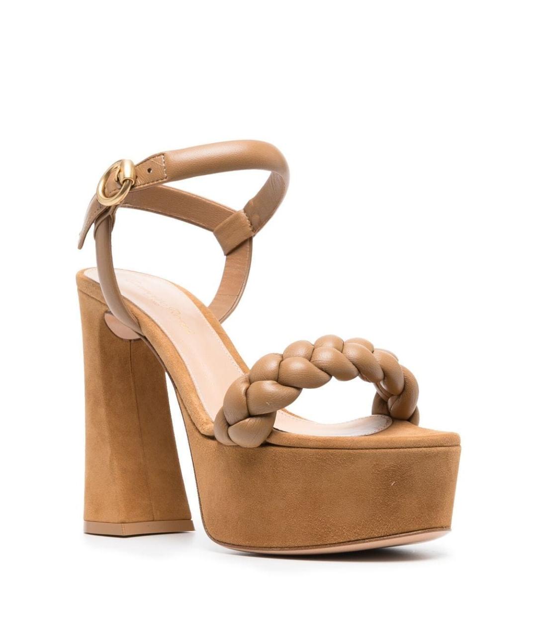 GIANVITO ROSSI Бежевые босоножки, фото 2