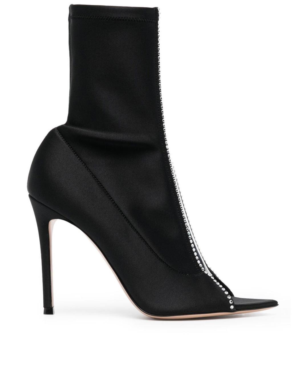 GIANVITO ROSSI Черные текстильные ботильоны, фото 1