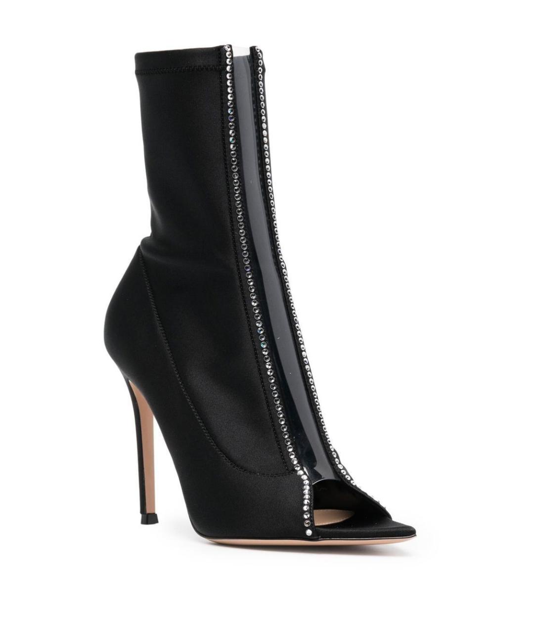 GIANVITO ROSSI Черные текстильные ботильоны, фото 2