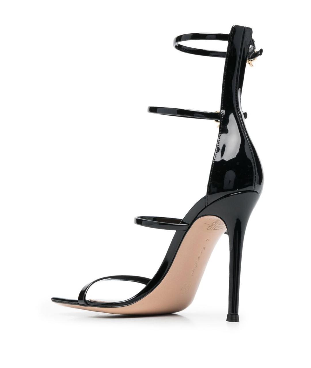 GIANVITO ROSSI Черные кожаные босоножки, фото 3