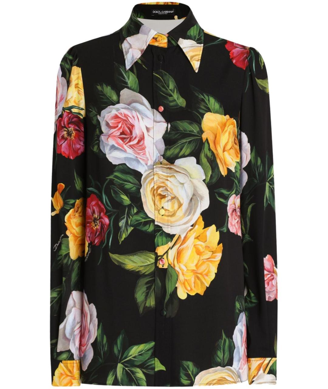 DOLCE&GABBANA Мульти атласная рубашка, фото 1