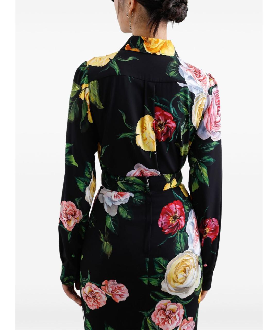 DOLCE&GABBANA Мульти атласная рубашка, фото 3
