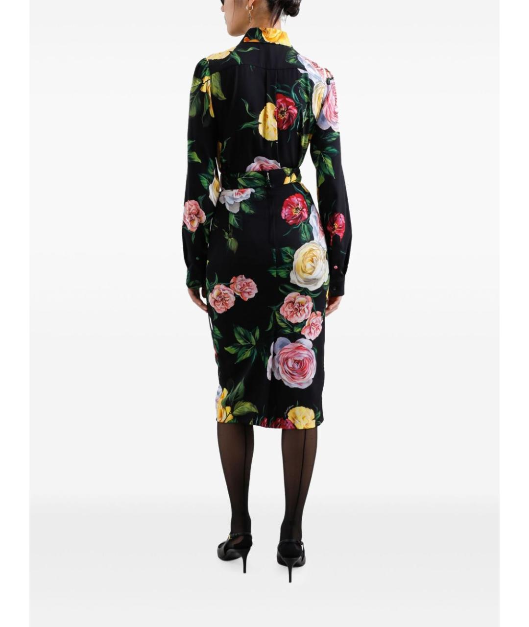 DOLCE&GABBANA Мульти атласная рубашка, фото 5