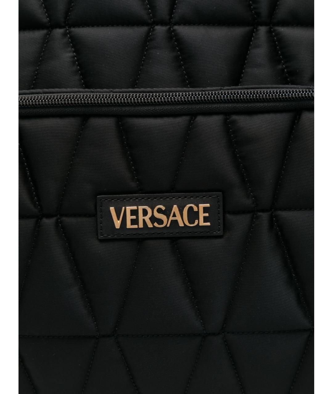 VERSACE Черный синтетический рюкзак, фото 3