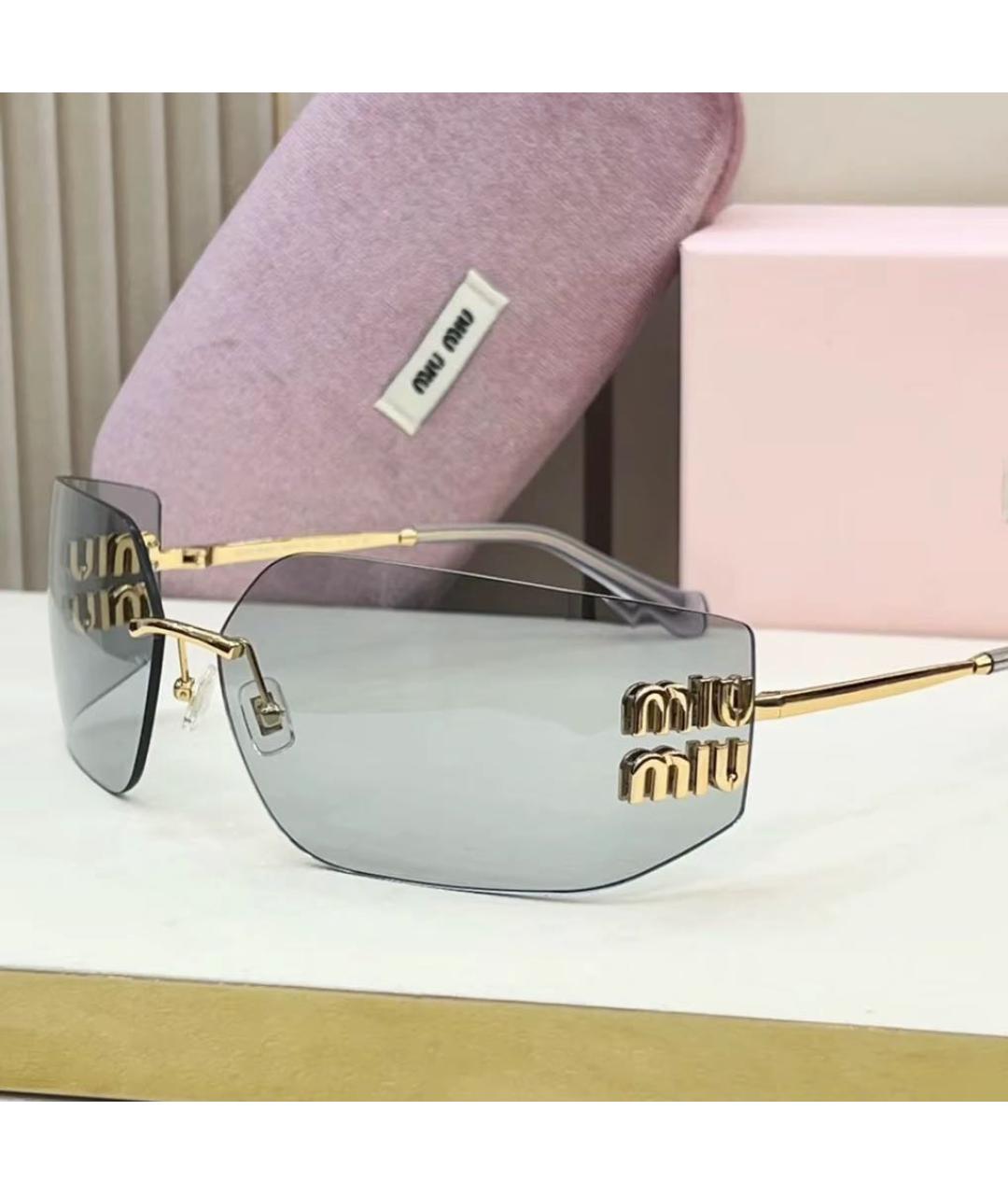 MIU MIU Голубые солнцезащитные очки, фото 5