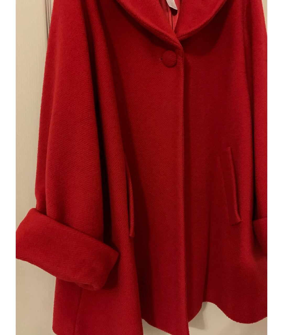 KENZO Красное шерстяное пальто, фото 5