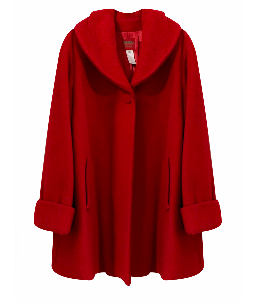 KENZO Красное шерстяное пальто, фото 1