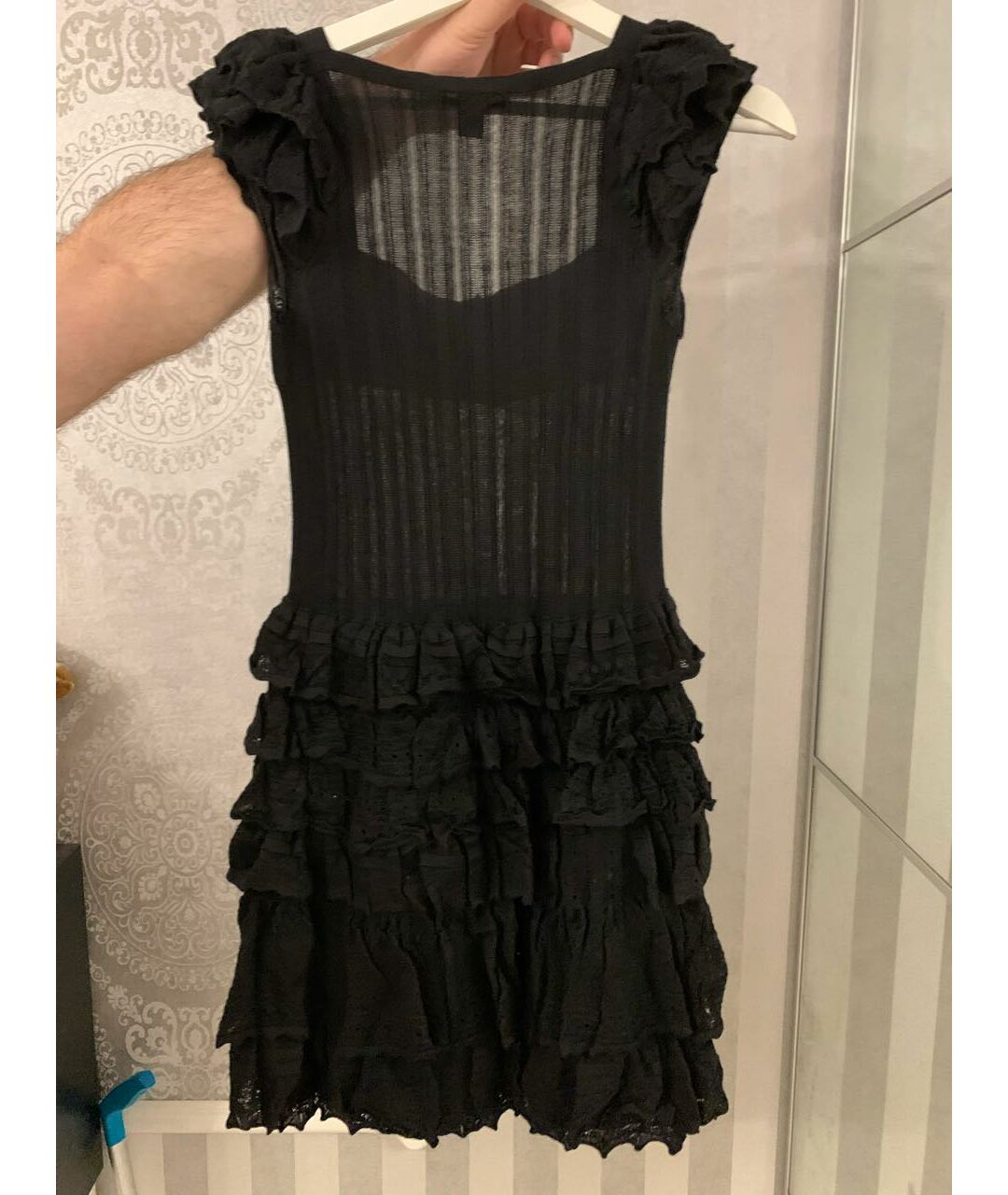 LOUIS VUITTON Черное кашемировое вечернее платье, фото 2