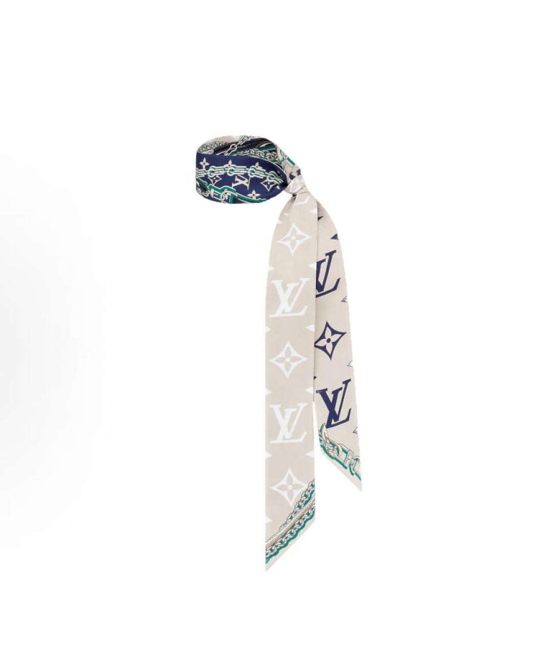 LOUIS VUITTON Бежевый платок, фото 4