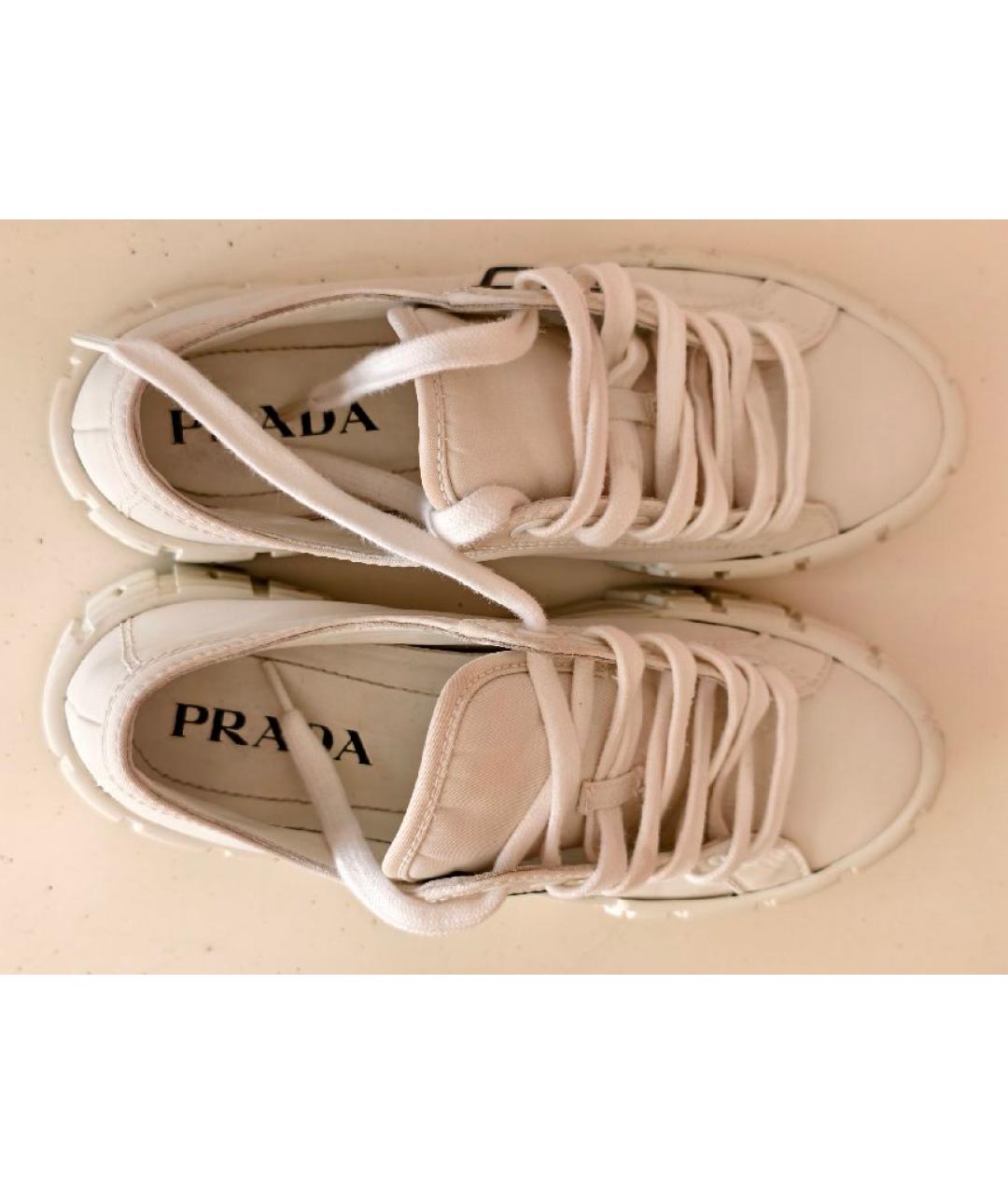 PRADA Белые кеды, фото 3