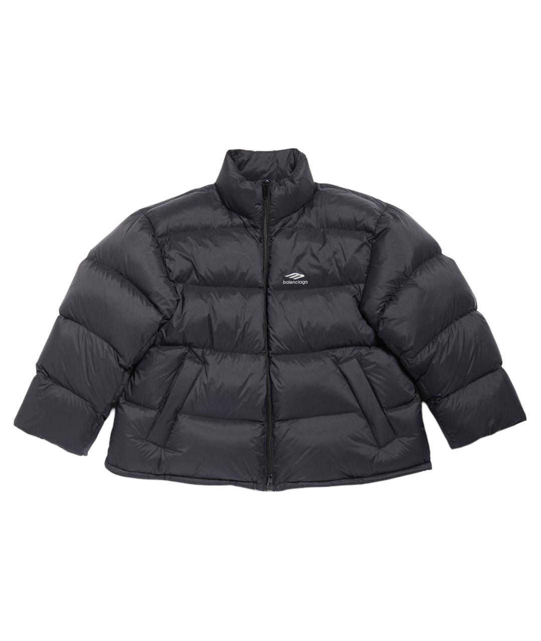 BALENCIAGA Черный пуховик, фото 1