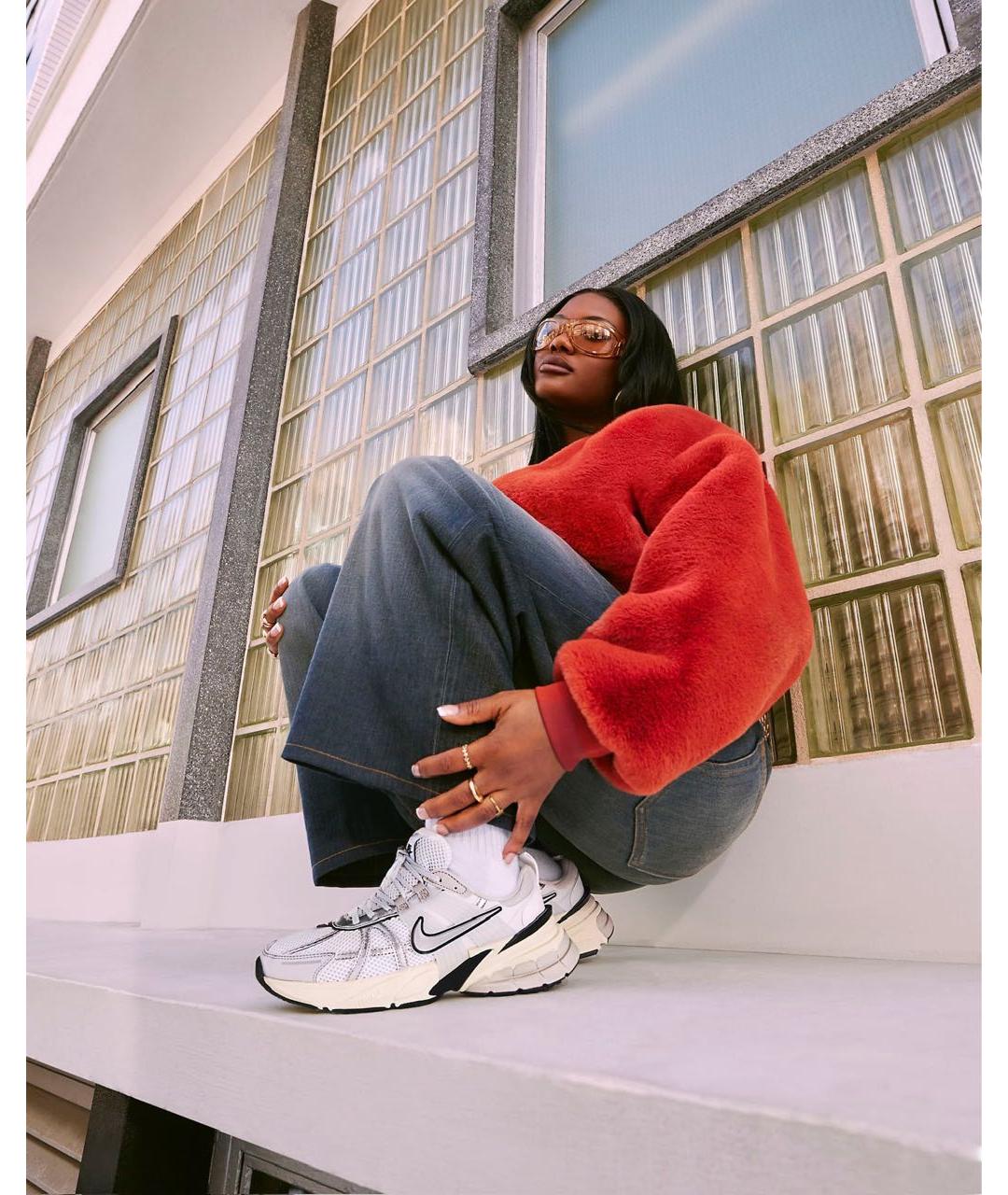 NIKE Белые текстильные кроссовки, фото 8