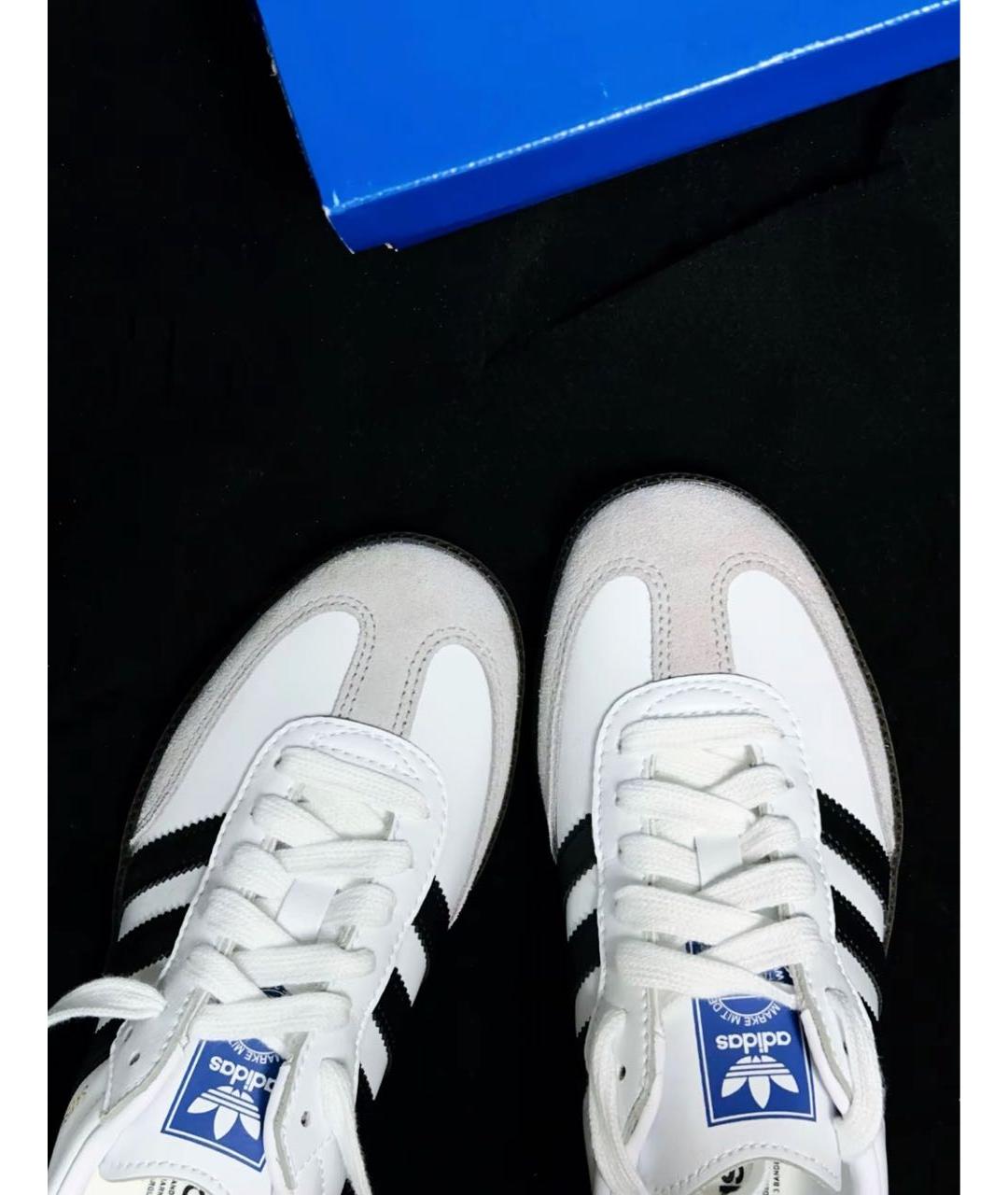 ADIDAS Белые кожаные кроссовки, фото 7