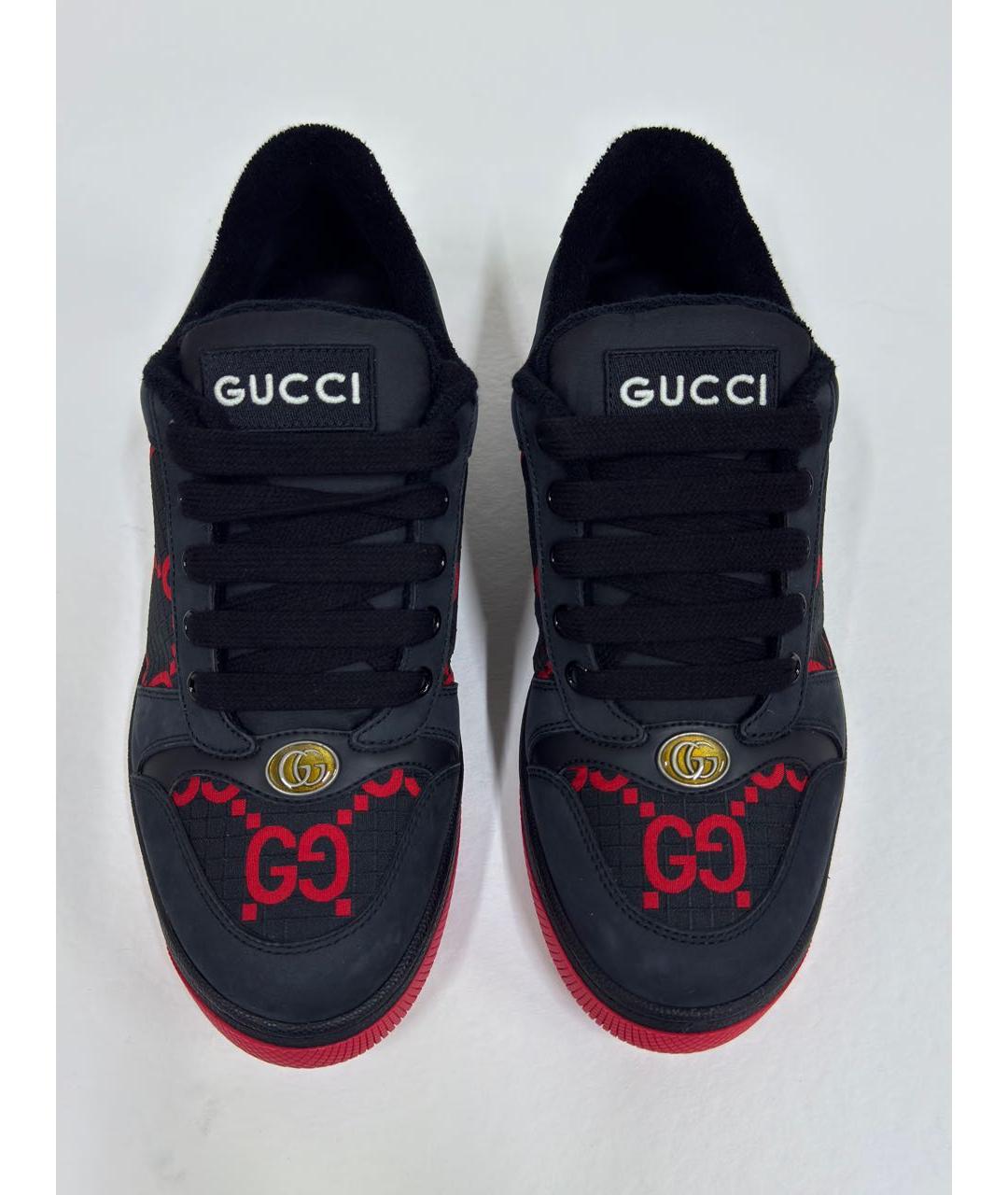 GUCCI Черные низкие кроссовки / кеды, фото 2