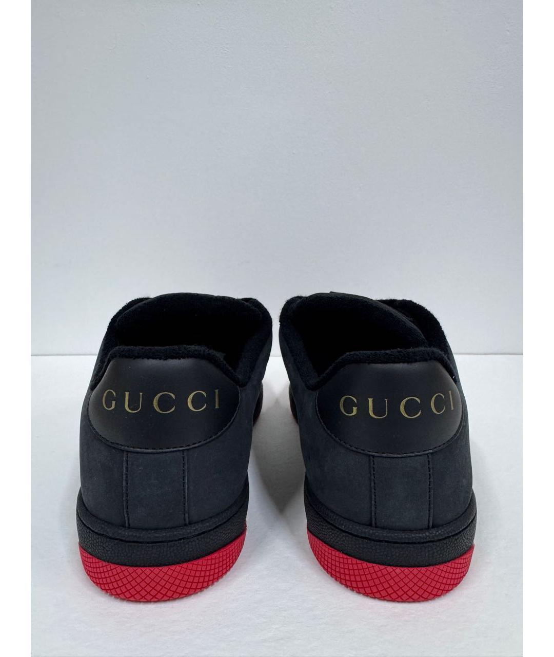 GUCCI Черные низкие кроссовки / кеды, фото 3