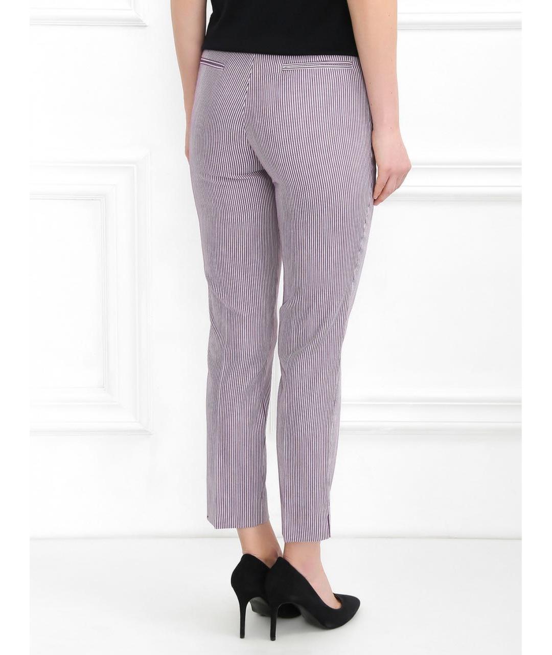 ETRO Фиолетовые хлопковые брюки узкие, фото 6