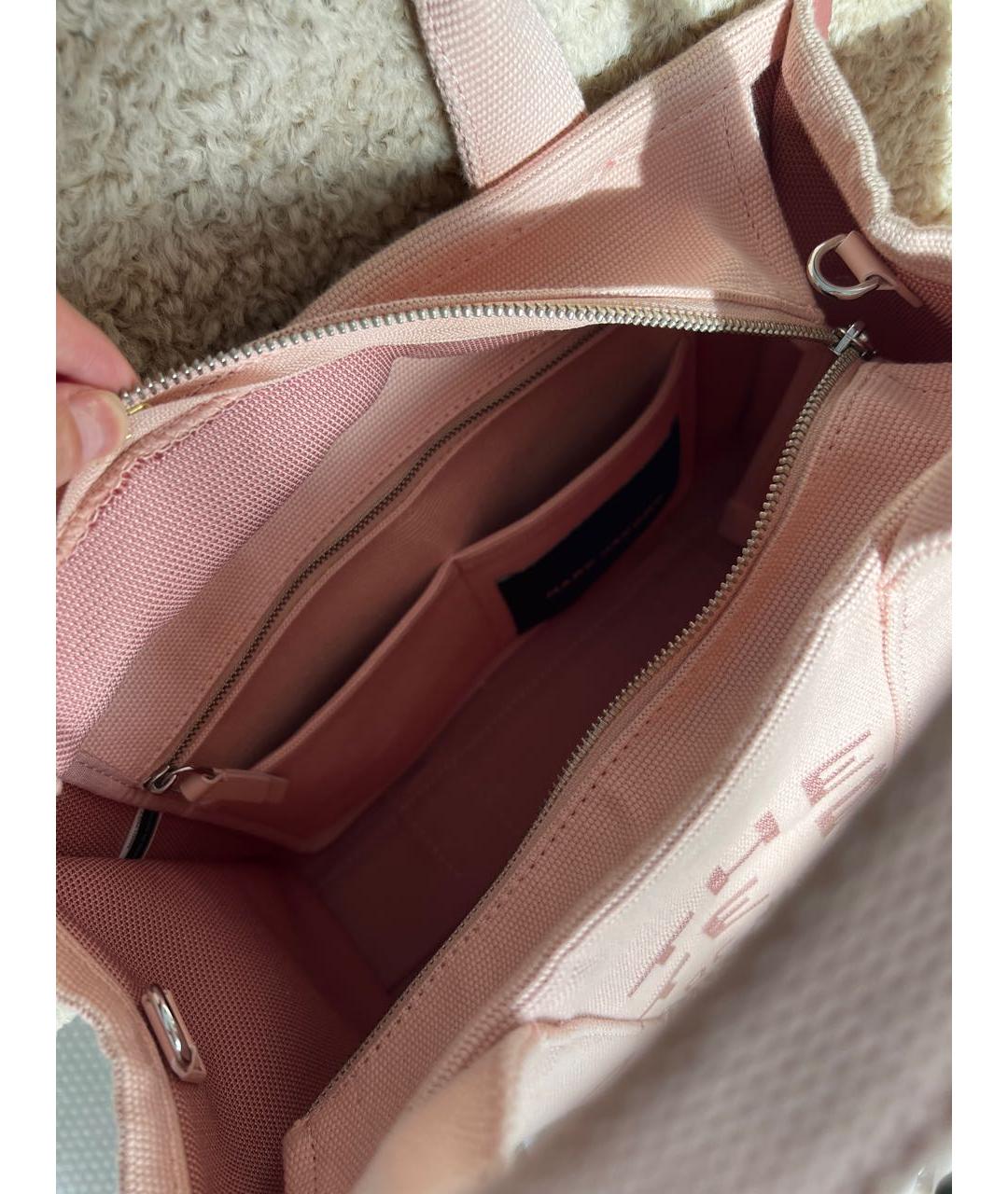 MARC JACOBS Розовая хлопковая сумка тоут, фото 3