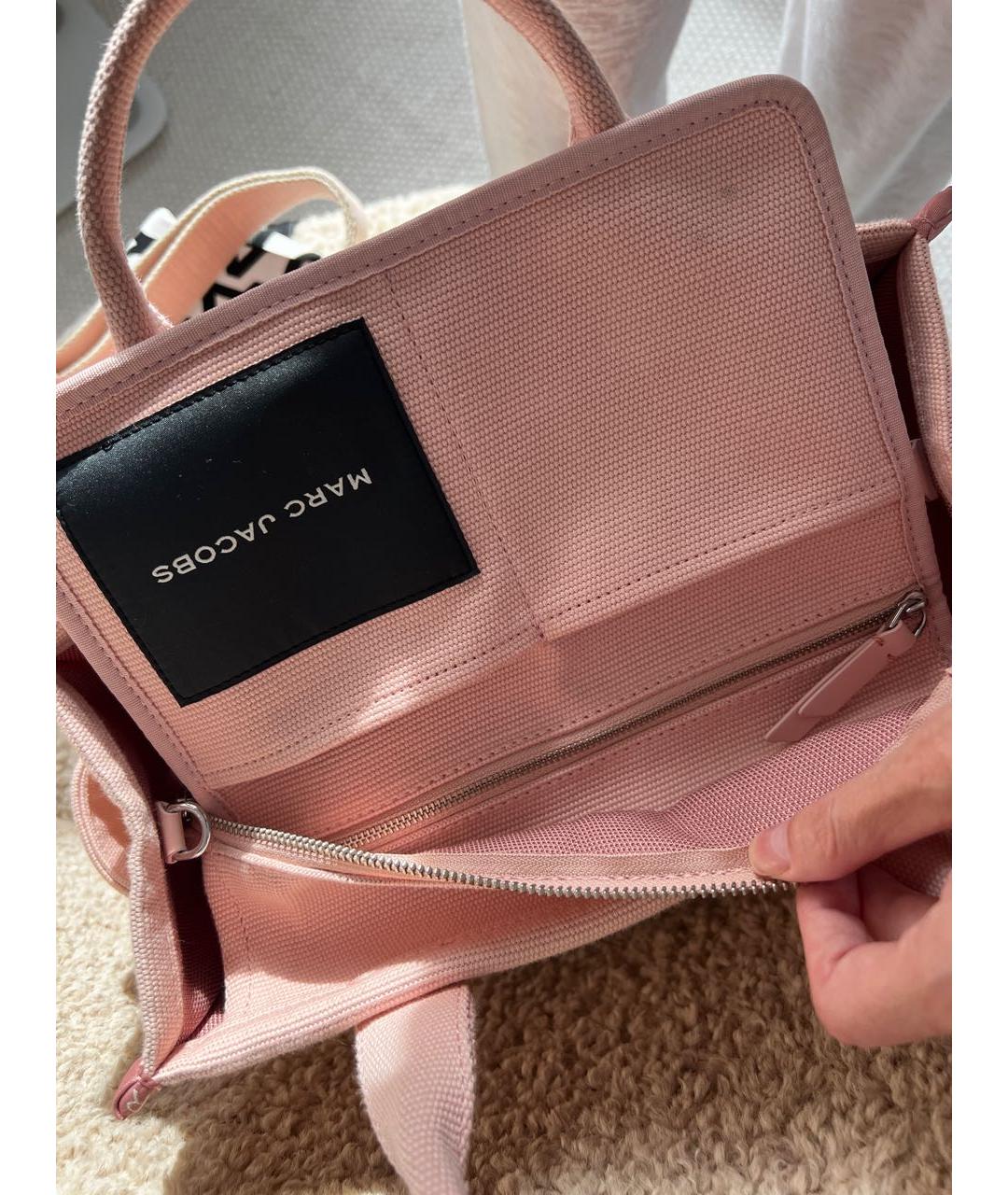 MARC JACOBS Розовая хлопковая сумка тоут, фото 5