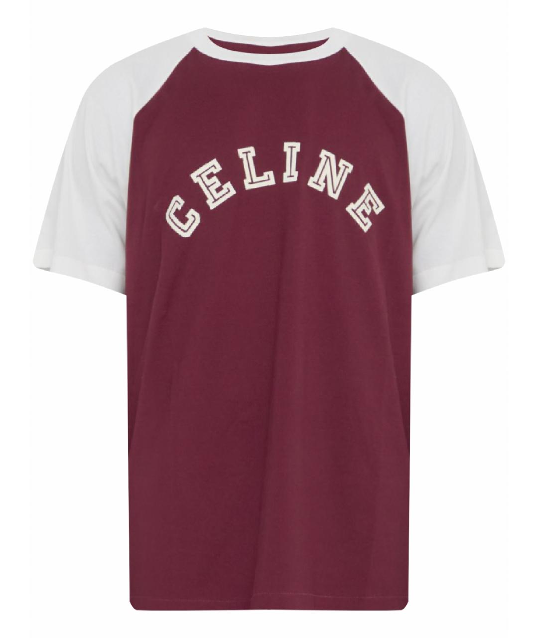CELINE Красная хлопковая футболка, фото 1