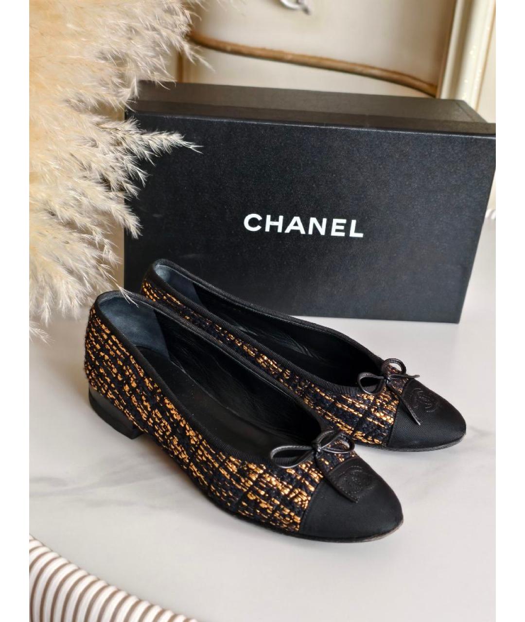 CHANEL Черные балетки, фото 3