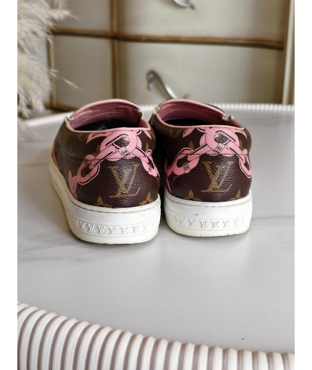 LOUIS VUITTON Коричневые слипоны, фото 4