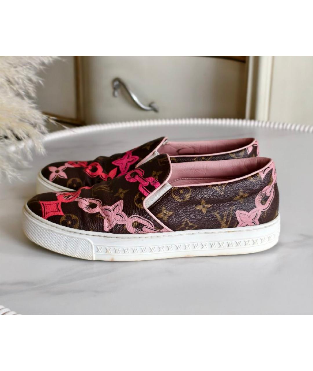 LOUIS VUITTON Коричневые слипоны, фото 7