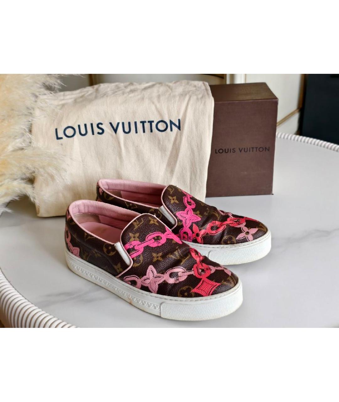 LOUIS VUITTON Коричневые слипоны, фото 8