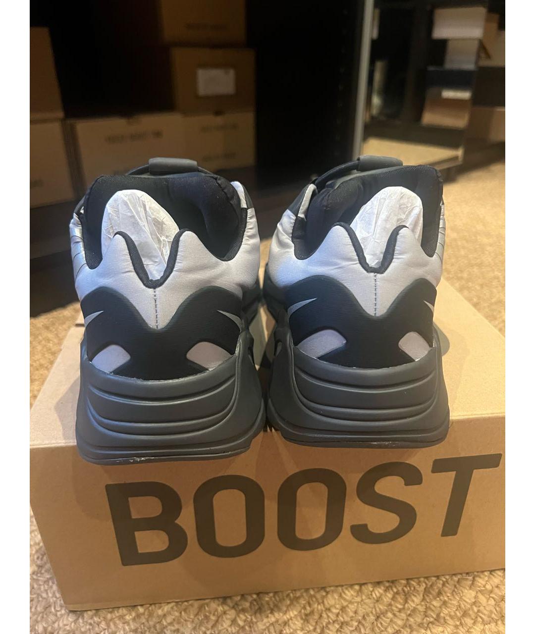 ADIDAS YEEZY Серые текстильные кроссовки, фото 4