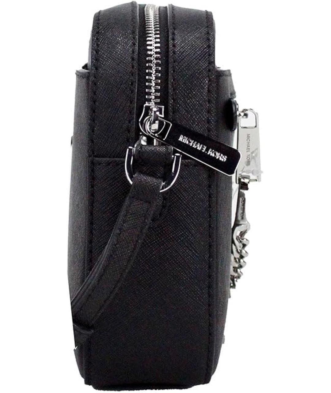 MICHAEL KORS Черная кожаная сумка через плечо, фото 2