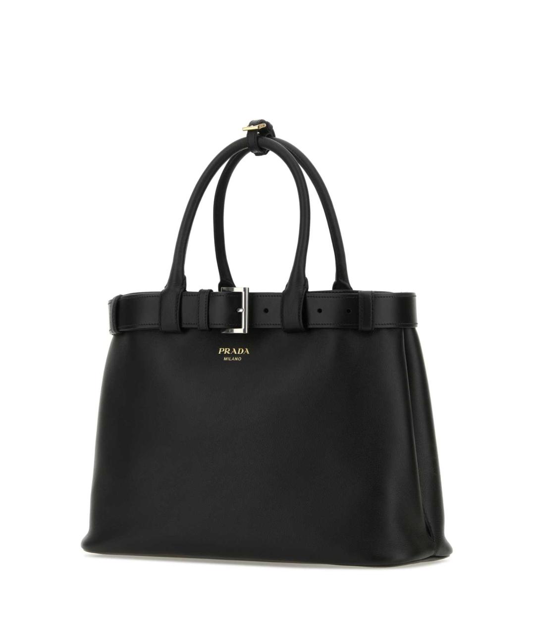 PRADA Черная кожаная сумка тоут, фото 2