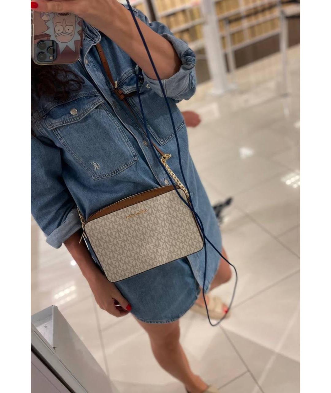 MICHAEL KORS Бежевая сумка через плечо, фото 6