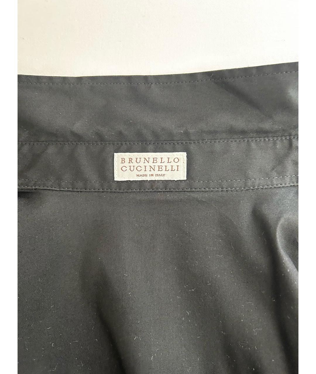 BRUNELLO CUCINELLI Черная хлопковая рубашка, фото 3