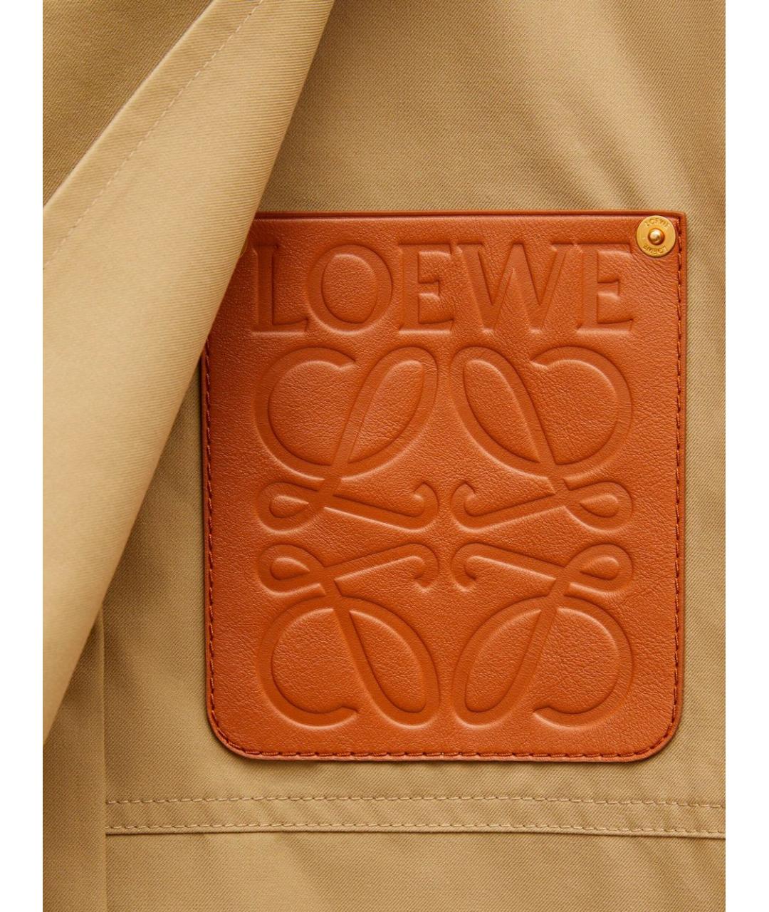LOEWE Бежевая хлопковая парка, фото 3