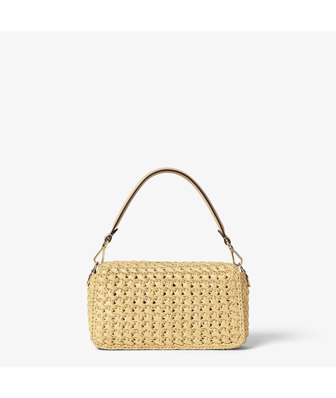 FENDI Бежевая пелетеная сумка через плечо, фото 3