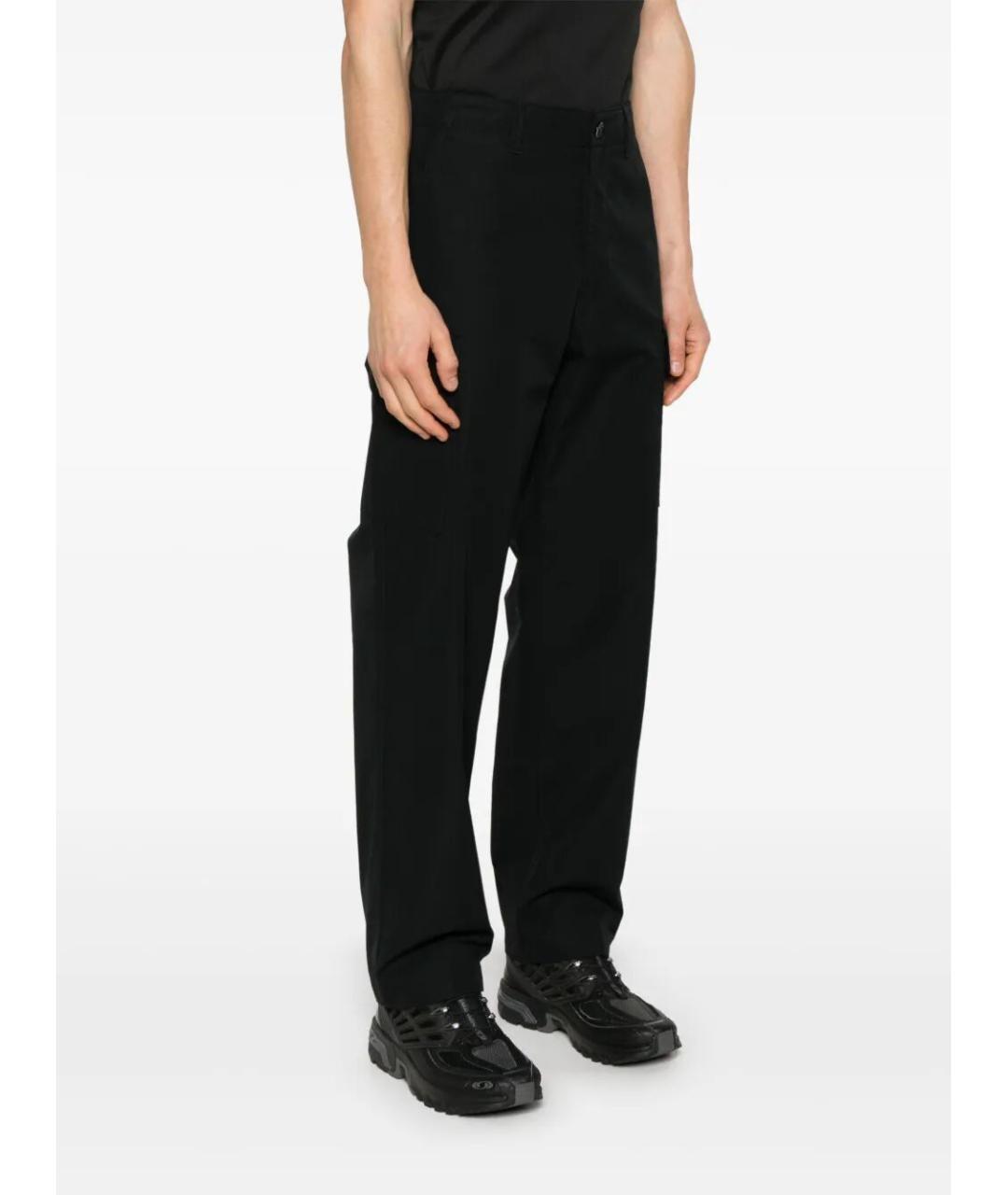 STONE ISLAND Черные хлопковые повседневные брюки, фото 2