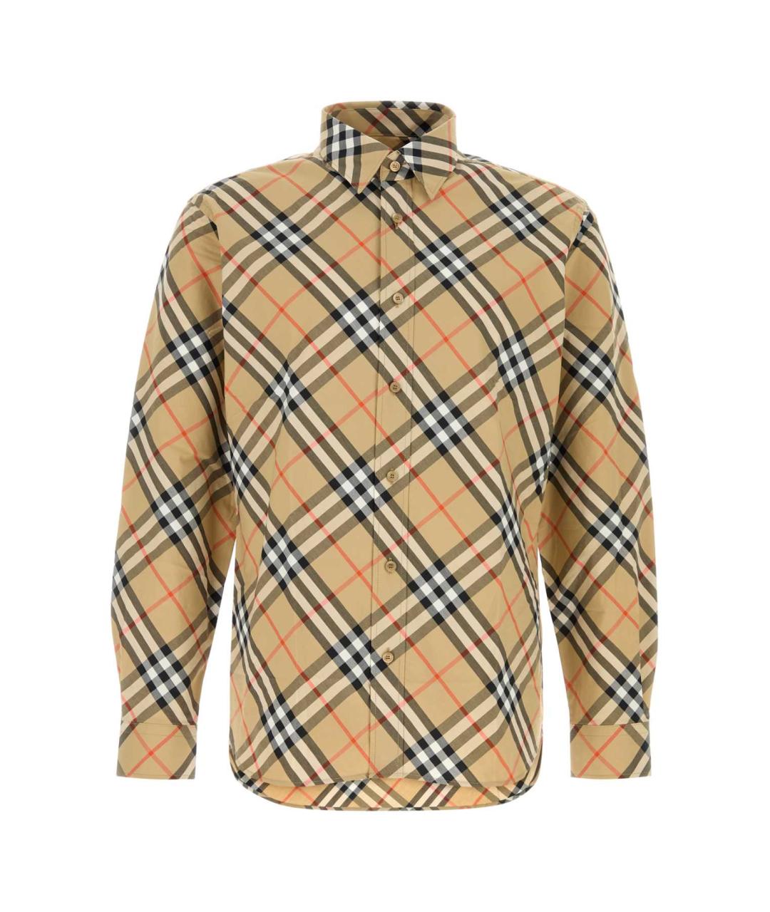 BURBERRY Бежевая хлопковая кэжуал рубашка, фото 1