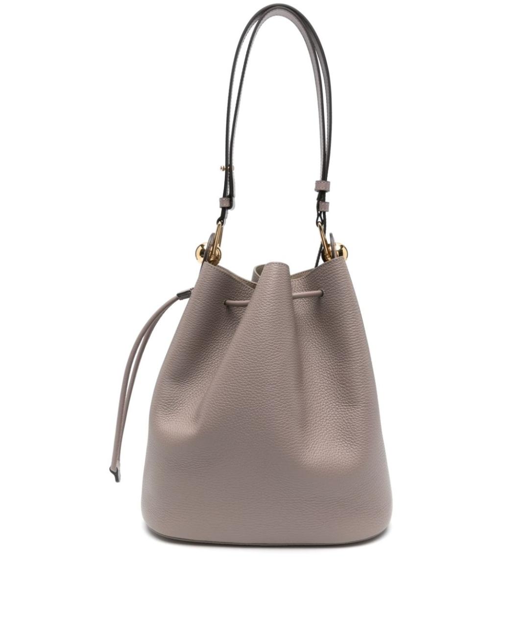 FURLA Серая кожаная сумка тоут, фото 1