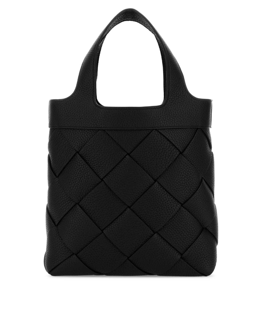 BOTTEGA VENETA Черная кожаная сумка тоут, фото 3