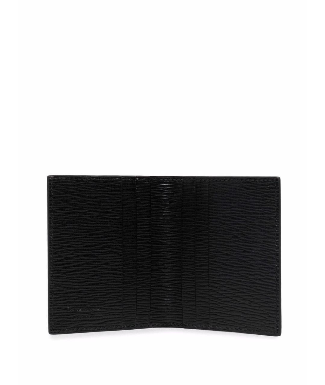FERRAGAMO Черный кожаный кошелек, фото 3