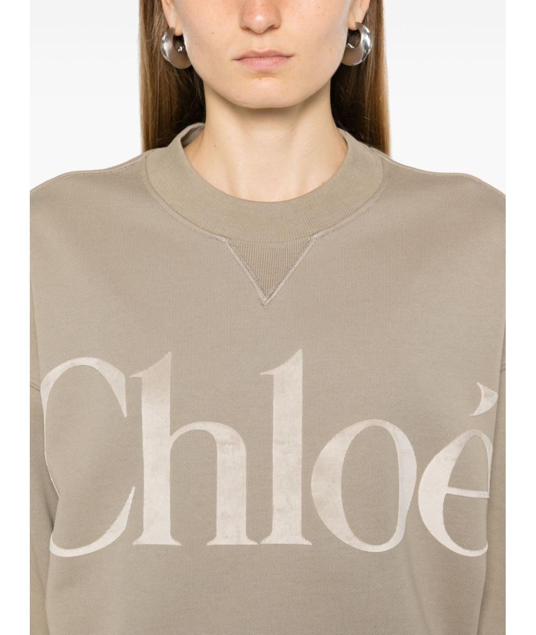 CHLOE Бежевый хлопковый джемпер / свитер, фото 3