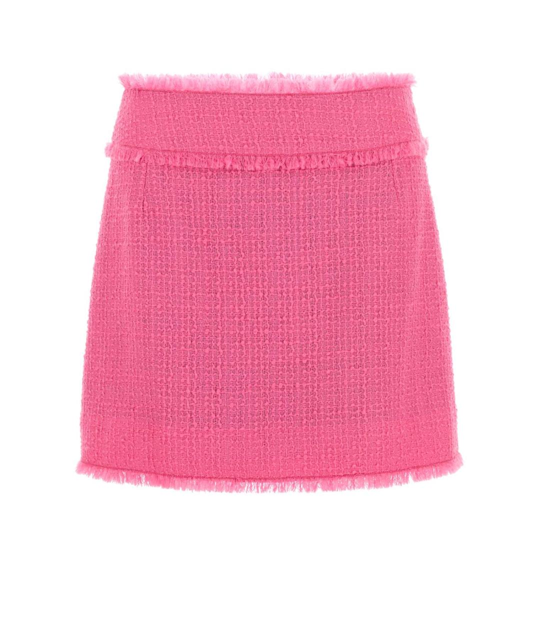DOLCE&GABBANA Розовая шерстяная юбка мини, фото 1