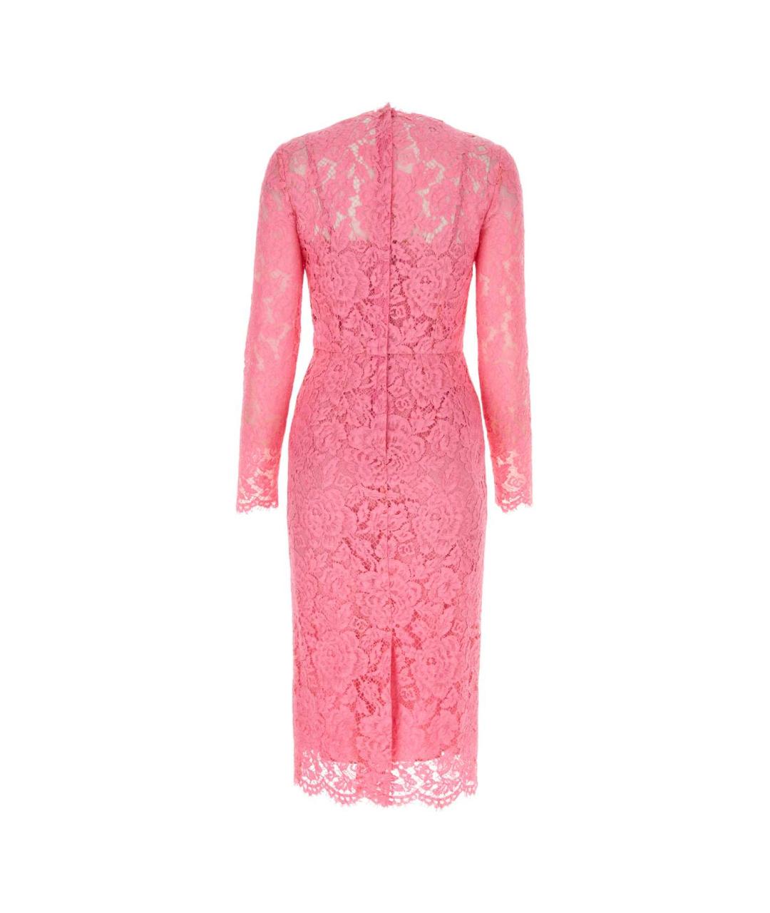 DOLCE&GABBANA Розовое вискозное коктейльное платье, фото 2