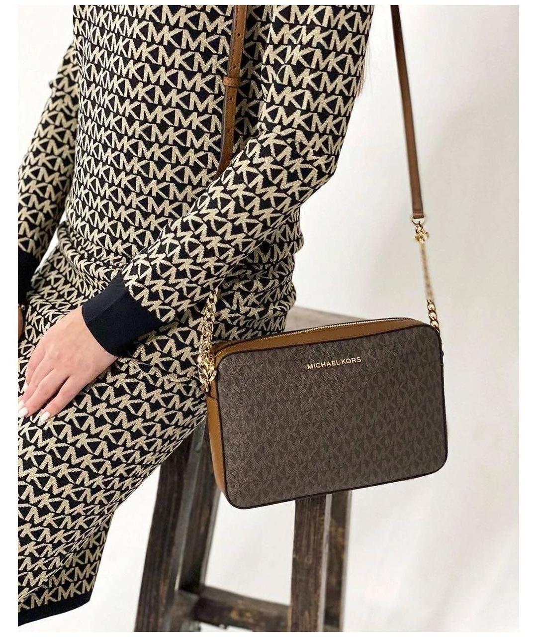 MICHAEL KORS Коричневая сумка через плечо, фото 4