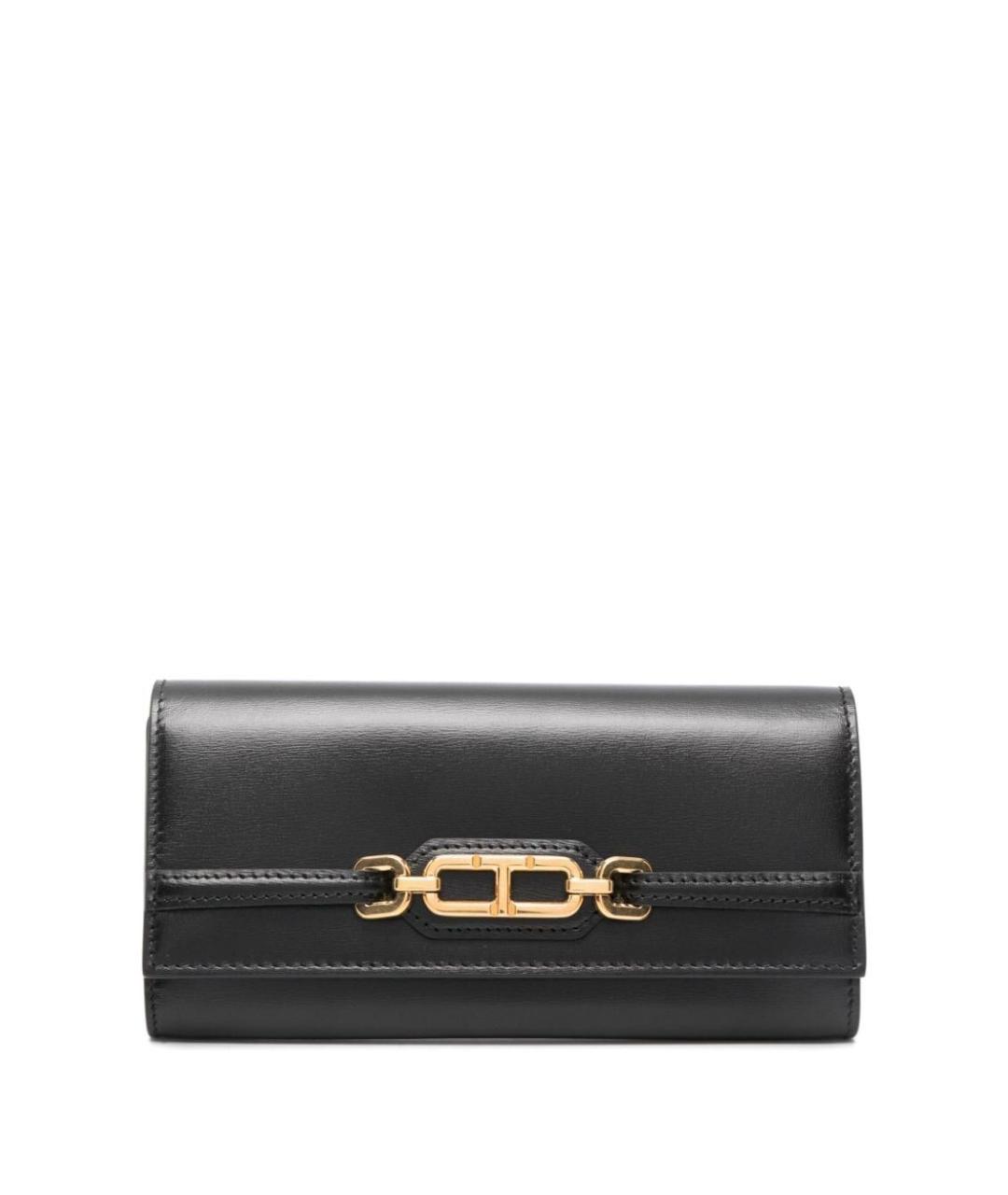 TOM FORD Черный кожаный кошелек, фото 1
